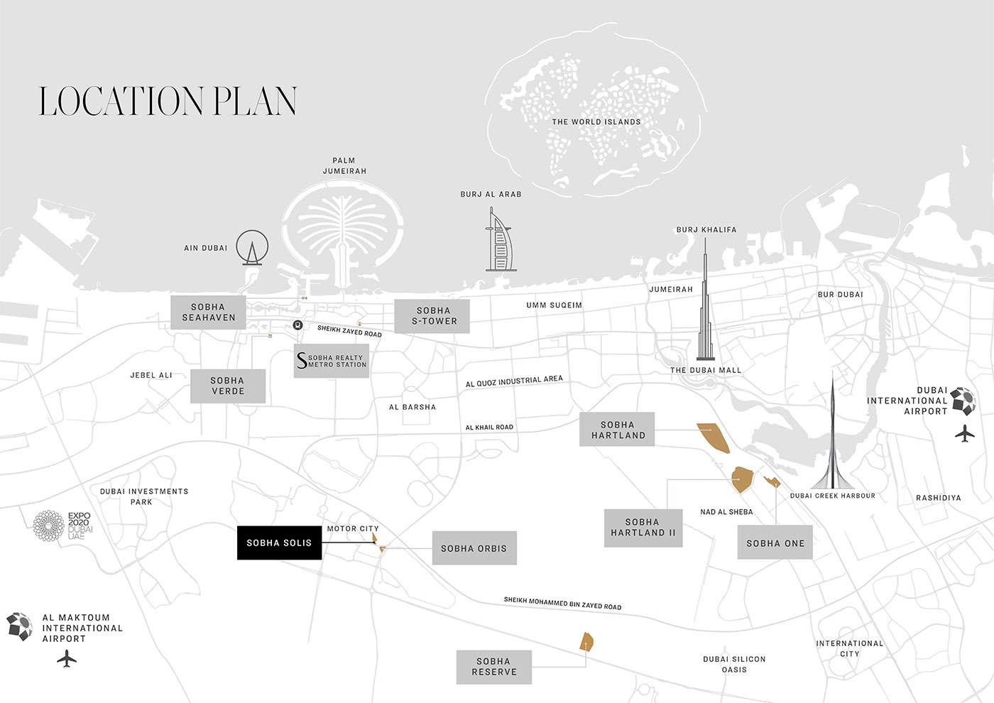 Solis by Sobha at Dubai Motor City Location Image